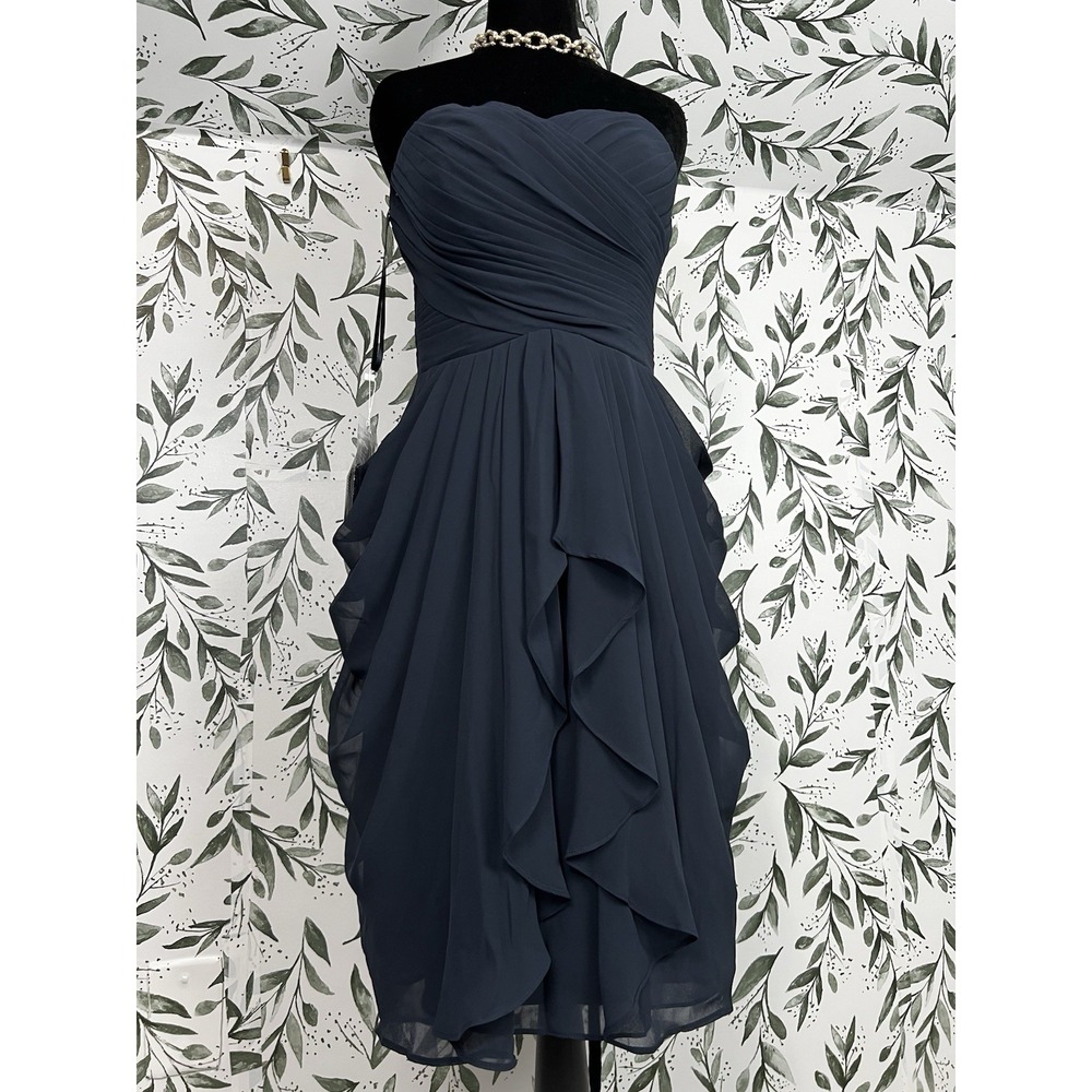Dark Blue Sz S Corset Dress Bridesmaid Prom Party Cocktail NWT #9/B Wedding - Picture 12 of 12
